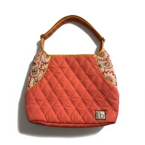 Cinda B Quilted Hobo Bag in Bella Fiore Raspberry